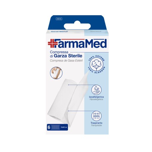 FarmaMed Compressa Di Garza Sterile 6 Pezzi 18x40 Cm