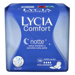 Lycia Comfort Notte Assorbenti Con Ali x10