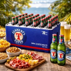 Confezione Birra Tennent’s Super 24 bottiglie 33 cl