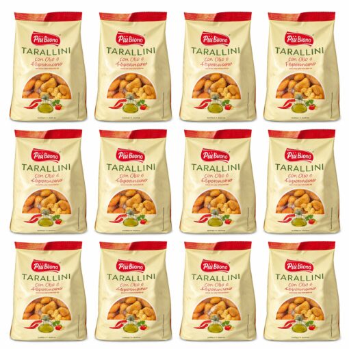 Più Buono Tarallini Con Olio E Peperoncino 250g - CONFEZIONE DA 12