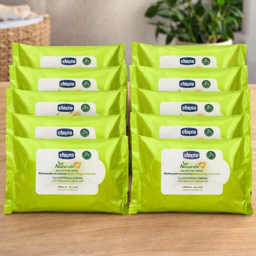Salviettine Detergenti Naturali Con Melissa E Andiroba Chicco Naturale - CONFEZIONE DA 12