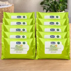 Salviettine Detergenti Naturali Chicco Naturale - CONFEZIONE DA 12