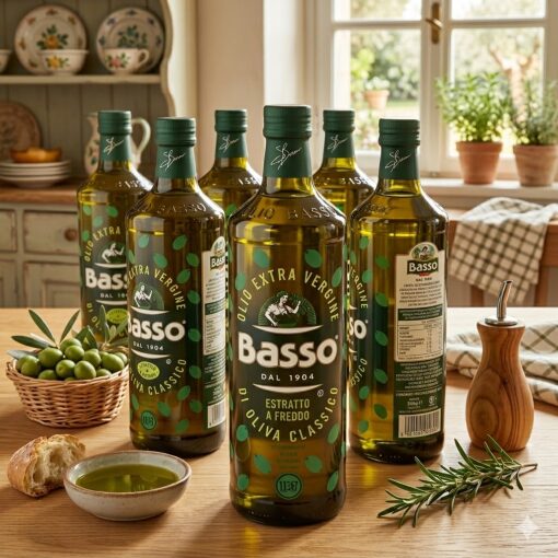 Basso Olio Extra Vergine Di Oliva UE 1 bott. 1 litro - CONFEZIONE DA 6
