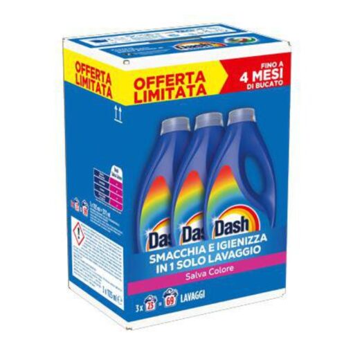 Detersivo Liquido Dash Colore 3x23 Lavaggi