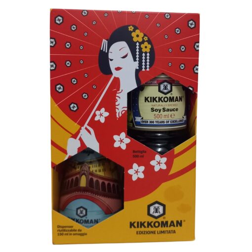 Kikkoman Salsa di Soia 500ml + dosatore edizione limitata
