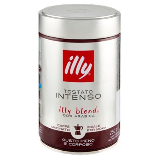 SPEDIZIONE 21GG 12X Caffè Illy Intenso Macinato per Espresso Lattina 250g - Sottocosto
