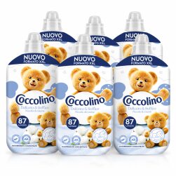 6xAmmorbidente concentrato Coccolino Delicato & Soffice Nuvola di Cotone 87 lavaggi Formato XXL